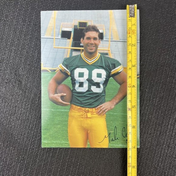 Mark Chmura Green Bay Packers Team Roster Profile Photo Signature 1998 Vintage - Picture 6 of 8